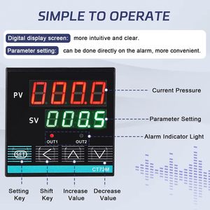 Alarma Digital de Presión de Aire/Agua/Aceite SSAP168 110V 232PSI - Sirena Sonora de Alta/Baja Presión y Baja Presión de Agua - Product Image 2