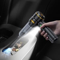 Aspirateur de voiture haute puissance, 3 vitesses réglables, lumière LED, aspirateur sans fil miniature et souffleur d'air pour le detailing automobile