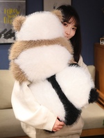 Couette en peluche Panda personnalisée, douce, en coton PP 100% polyester, 31-50cm, vente en gros, échantillon rapide, OEM, personnalisable