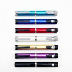 V3 Injection <b>Pen</b> Metal Cover 3ml Glass Cylindrical Cartridge Multi Functional Durable Snap Buckle Cap <b>Refillable</b> Dispensing <b>Pen</b> - Product Image 1