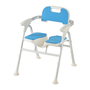 Portable Elderly Shower Bath Toilet Chair Seat Adjustable Armrests Cross Folding Flip Bathing Equipment Heavy Duty Safety - Product Image 1