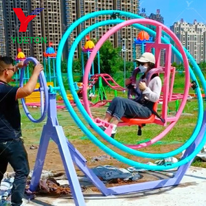 Vui chơi giải trí cha mẹ con tương tác cơ sở xách tay mini unpowered thiết bị 3D không gian vòng con người con quay hồi chuyển để bán - Product Image 3