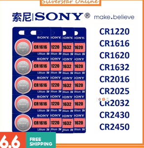 Bán buôn CR2032 2016 2025 nút di động Pin 3V lithium mangan Pin cho Sony - Product Image 1