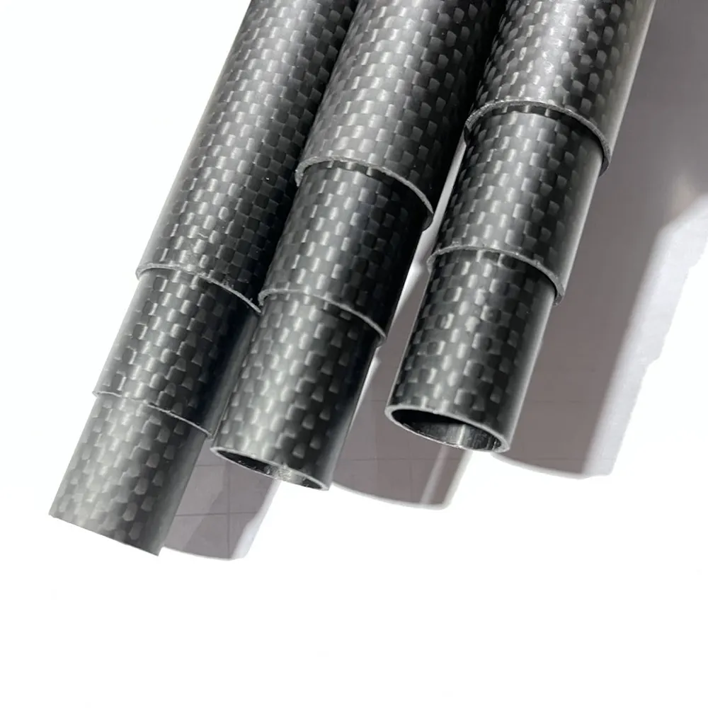 Tubos De carbonde Carbono çok şartname yüksek mukavemetli dimi mat 3K tam karbon fiber tüp