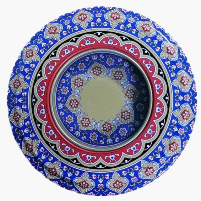 9*2cm Custom Luxury Metal Saffron Tinplate Box Iron Box for Kids Food Candy OEM Round Canister With Open Window