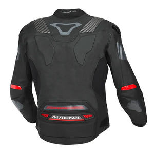 Chaqueta de Motocicleta de Cuero para Hombre MACNA POINTER, Color Negro/Rojo Estate - Product Image 2