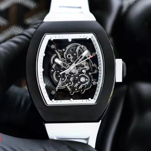 2026 Bestselling Tonneau RM055 Fully Automatic Mechanical Skeleton Black Ceramic <b>Rubber</b> Men's Casual Sports <b>Watch</b> - Product Image 4