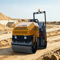 Rouleau compresseur routier Liondi pour la construction routière, 1500 kg, 1,5 tonne, moteur diesel, mini-compacteur, rouleau compresseur autoporté