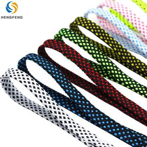 Lacets de chaussures personnalisés <span class=keywords><strong>Yezzy</strong></span> Oem en Polyester à motif creux plat à pois, lacets de chaussures d'athlétisme - Product Image 1