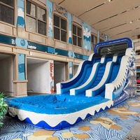 Toboggan aquatique gonflable d'intérieur en PVC durable Parc de trampoline d'aventure amusant pour la maternelle Usage public et résidentiel