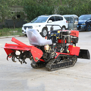 Mini Dual-Purpose Crawler Tractor Remote-controlled <b>Cultivator</b> Rotary Tiller with Pump & Bearing - Product Image 4