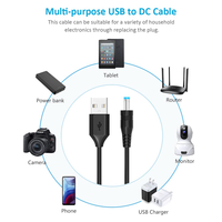 Câble d'alimentation universel 5V DC, cordon de charge USB-DC avec 13 adaptateurs pour webcam, routeur, enregistreur, haut-parleur Bluetooth