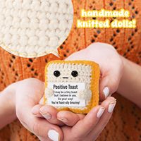 Cadeaux en peluche en forme de pain grillé au crochet faits à la main pour anniversaire, cadeaux de 18e anniversaire pour femmes, filles, garçons, filles, fils, sœurs, amies, décoration de bureau