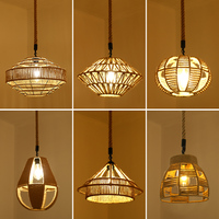 Lustre suspendu E27 en corde de chanvre, style rétro et rustique, créatif, pour café, restaurant et bar, design américain et campagnard