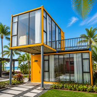 Maison conteneur prête à l'emploi de 20 pieds, démontable, portable, en acier, design contemporain, pour hôtel, isolée, préfabriquée, modulaire
