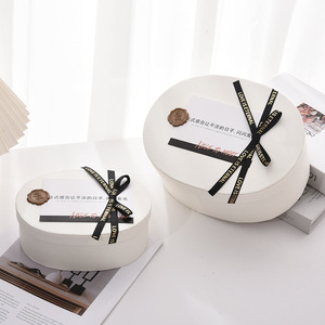 クリスマスクラフト紙楕円形のギフトボックスクリスマスイブと誕生日のためのお祝い焼きクッキーコンテナ - Product Image 3