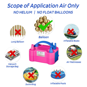 Pompe à ballons électrique portable, souffleur à buse unique en PP, 110V 600W, gonfleur de ballons, jouet cadeau - Product Image 6