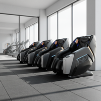 Fauteuil de massage commercial 4D à monnayeur pour aéroport, avec système de paiement par pièces et billets, pour la circulation des pièces de monnaie et la circulation des billets de banque, modèle Singapour