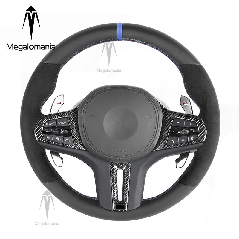 Steering Wheel Carbon Fiber For BMW G20 G28 G29 G30 G32 G38 G11 G12 G05 G01 G02 M3 M4 M5 M6 LED Sports Carton PU Durable 1 Years