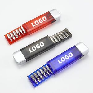 Juego de Destornilladores de Precisión Portátil de 6 Piezas con Linterna LED, Kit de Herramientas de Bolsillo Multiusos de Acero al Carbono para Reparación de Laptops, Teléfonos y Relojes - Product Image 5