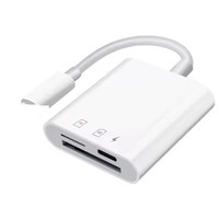 Lecteur de carte SD Caméras tf Reader Adaptateur de carte mémoire à double fente pour iPhone iPad