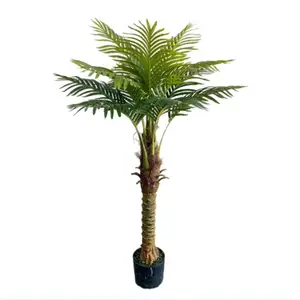 야외 장식을위한 인공 대형 코코넛 야자수 1.5m 나무 거의 천연 야자수 인공 식물 ficus 녹색 식물