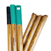 Manche de balai en bois enduit de plastique de grain de bois pour la longue poignée de brosse de foule de balai pour des outils de nettoyage