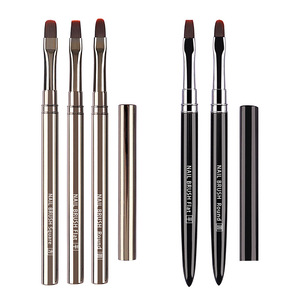 Pinceau à ongles en gel UV, tête ronde, tête plate, stylo de peinture, logo personnalisé, pinceau à ongles professionnel pour salon de manucure, vente en gros - Product Image 4
