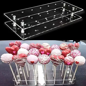 21 lỗ rõ ràng Acrylic Lollipop hiển thị đứng perspex bánh Pop chủ Countertop S Acrylic cakepop Lollipop đứng - Product Image 5