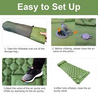 Pompe à pied intégrée personnalisée, matelas à Air épissable, Double ultraléger, pliable, gonflable, pour Camping, matelas de couchage