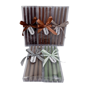 El mejor precio, juego de velas cónicas perfumadas personalizadas de 12 pulgadas, 4 etiquetas privadas, cera, parafina, decoración del hogar, bodas, fiestas, Año Nuevo, PVC - Product Image 2