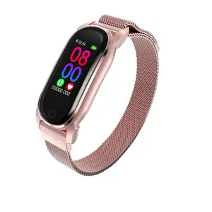 运动手链女性智能手表防水心率健身跟踪器男女智能手表安卓IOS
