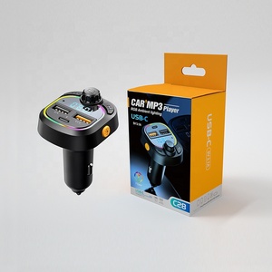 Bộ Phát Mới FM Bluetooth Xe Rảnh Tay Máy Nghe Nhạc Bộ Chuyển Đổi Vô Tuyến Không Dây Bộ Sạc Xe Hơi USB Kép Đèn Nhiều Màu Bộ Điều Biến Fm - Product Image 6