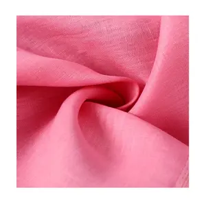 Günstige und heiße Verkauf 100% reines Leinen Plain Dyed Stoff für Kleid Custom Produkt gewaschen Weiche hochwertige Leinen Stoff für Kleidung