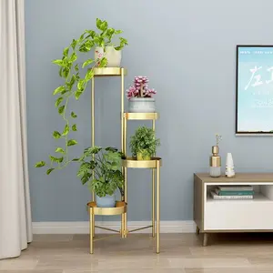 Nuevo diseño de estantes de flores, soporte de maceta moderno, macetas de plantas, soporte de maceta de flores redondas