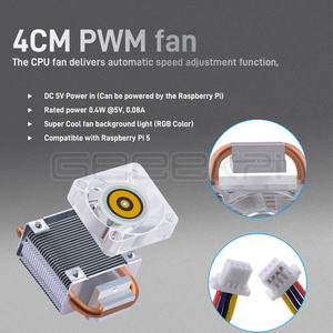 GeeekPi Raspberry <span class=keywords><strong>Pi</strong></span> 5 Cooler Raspberry <span class=keywords><strong>Pi</strong></span> 5 ICE-Tower Cooler CPU RGB LED Light Ventilador de refrigeración - Product Image 5