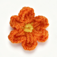 Nouvelles fleurs au crochet en fil de coton faites à la main, réalistes et de haute qualité, vente en gros d'usine, nœuds décoratifs personnalisés pour la couture