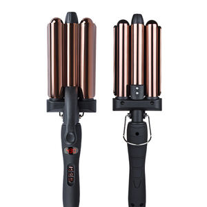 Rizador de Pelo Triple de Hierro, Rizador de Pelo Ondulado, Rizador de Pelo con Barril Triple para <span class=keywords><strong>Ondas</strong></span> Grandes - Product Image 1
