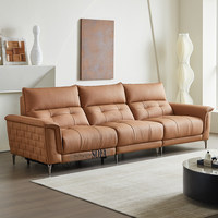 Ensemble de meubles de salon de luxe moderne 3 2 1, canapé inclinable électrique en cuir italien véritable avec télécommande et fonction pivotante