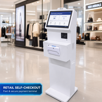 Kiosque intelligent Anovo pour la commande en restaurant, écran tactile interactif, terminal de libre-service, système d'exploitation Windows/Android, vente en gros OEM ODM