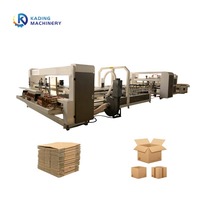 Machine automatique à grande vitesse de colle de dossier de boîte de carton feuille de papier ondulé collage pliant