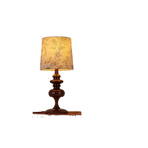 Vintage Solid Wood Table Lamp With Floral Shade E27 LED 220V Eye Caring Bedroom Lighting - Product Image 5