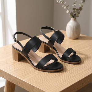 Sandalias de tacón cuadrado alto para mujer, de verano, con hebilla, pedrería y suela antideslizante, que aumentan la altura, ligeras, ¡Nueva llegada! - Product Image 3