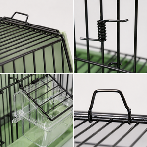 Cage d'exposition pour oiseaux avec cadre métallique sans fermeture pour canaris et perroquets - Product Image 4