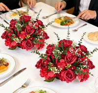 Hochwertiger Blumenständer mit Künstlicher Blumenkugel für Hochzeit, Babyparty und Tischdekoration