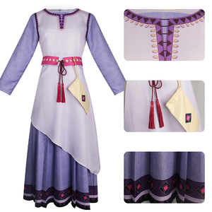 Disfraz de Star Wish Asha, conjunto completo para mujer, juego de rol de Anime, temperamento elegante, tela de poliéster, verano 2023 - Product Image 3