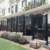 Clôture de jardin moderne en aluminium découpé au laser, écran de séparation modulaire en métal, art mural, séparateurs antirouille thermolaqués