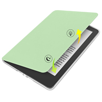 Étui pour tablette en cuir PU de conception personnalisée imprimable pour Kindle Paperwhite 5 6.8 pouces étui arrière transparent de veille automatique