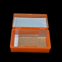 MB-10012 Wholesale Price 10 12 25 50 100 Slides Microscope Slides Storage Box Plastic Slide Storage Box