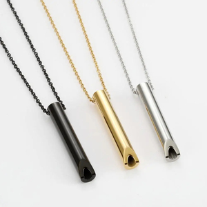 Breathing Necklace Adjustable Breathing Relieve <b>Ornament</b> Stainless Steel Decompression Jewelry - Product Image 4